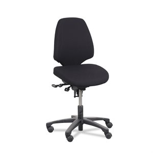 Kontorstol. RH Activ 220. Sort polster. Sort fodkryds.
