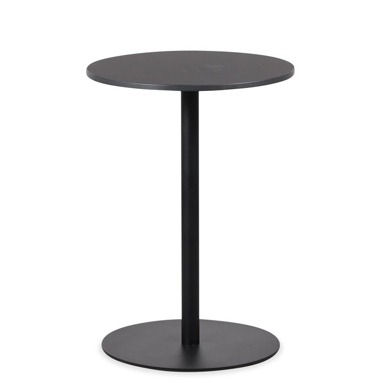 Loungebord. Inclass. Sort bordplade. Sort stel. Ø:40 cm. Demo.