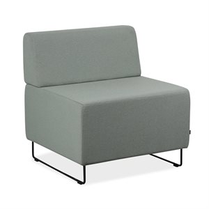 Loungesofa. Bejot. Lys grå/blå polster. Sort stel. 