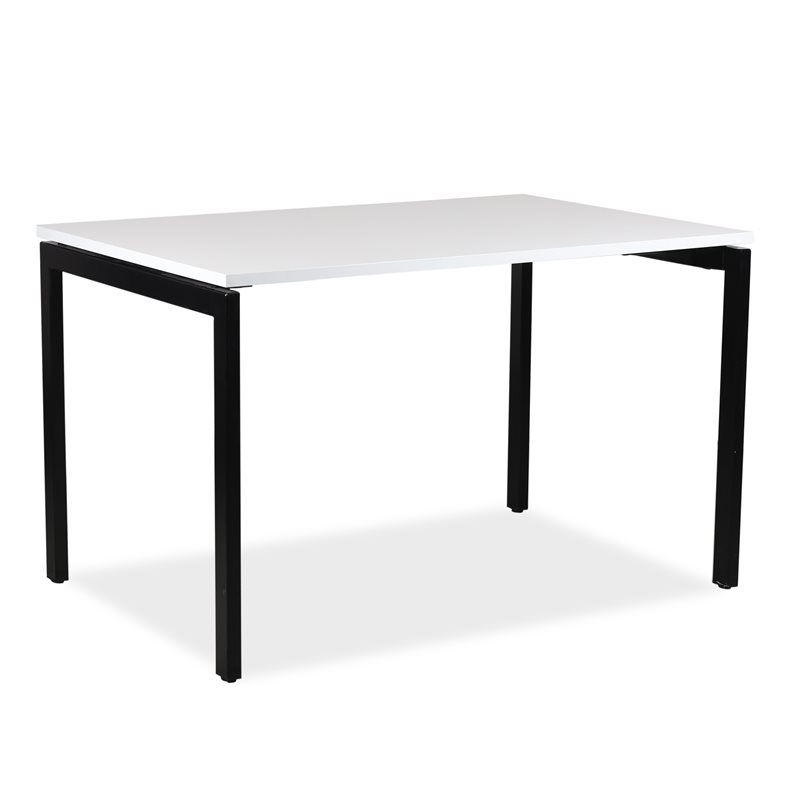 Kantinebord. Kinnarps. Hvid laminat. Sort stel. 120 x 80cm 