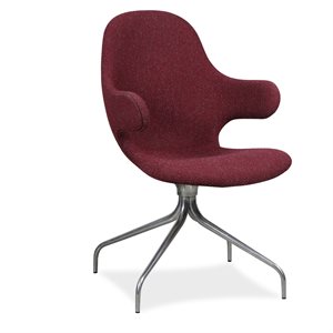 Konferencestol. Andtradition. Catch Chair JH2. Bordeaux rød. Swivel stel.