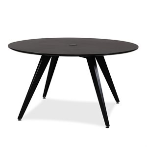 Mødebord. HOLMRIS B8. Cabale. Sort nano laminat. Ø: 140 cm. Rosette.