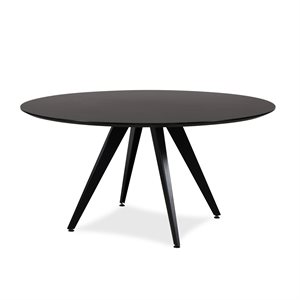 Mødebord. HOLMRIS B8. Cabale. Sort nano laminat. Ø: 150 cm. Rosette.
