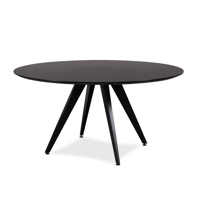 Mødebord. HOLMRIS B8. Cabale. Sort nano laminat. Ø: 150 cm. Rosette.