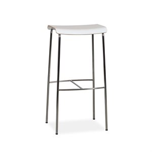 Barstol. Magnus Olesen. Pause. Hvid laminat. H: 82 cm.