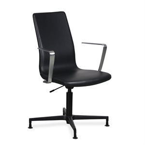 Konferencestol. HOLMRIS B8. Groovy cc. Sort læder. 