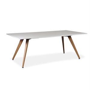 Konferencebord. HOLMRIS B8. Cabale. Hvid laminat. 200x100 cm.