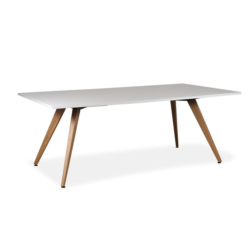 Konferencebord. HOLMRIS B8. Cabale. Hvid laminat. 200x100 cm.