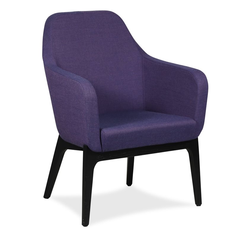 Loungestol. Harc low back. Lilla polster. Sorte ben.