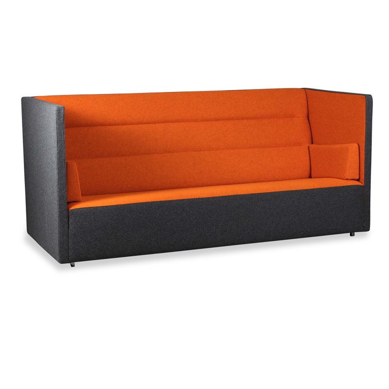 Loungesofa. Offecct. Float. 3-seat. Orange/grå uld. 