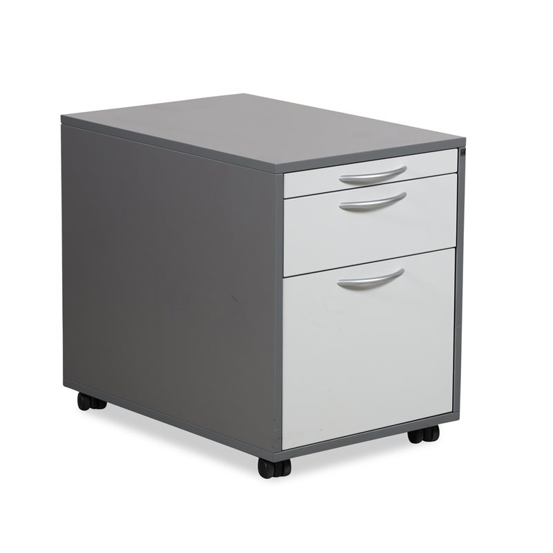 Skuffeboks. Cube. Antracitgrå. Lysegrå fronter.