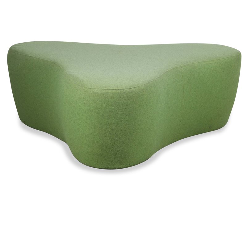Loungepuf. Grøn uld. 