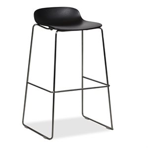 Barstol. DUBA B8. Molo. Sort skal. Krom stel.