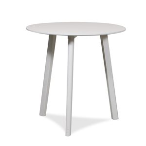 Mødebord. HAY Deux 220. Hvid nanolaminat. Hvid lakeret stel.