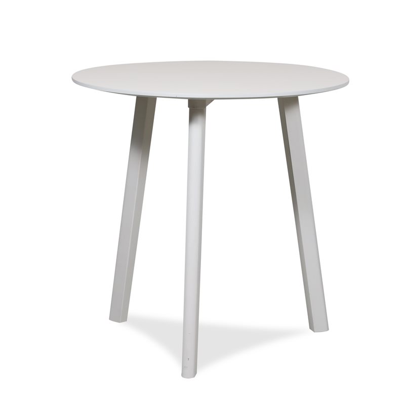 Mødebord. HAY Deux 220. Hvid nanolaminat. Hvid lakeret stel.