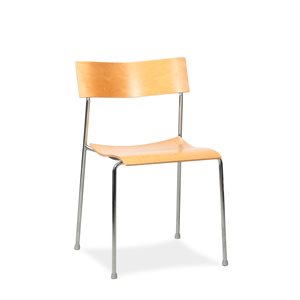 Kantinestol. Lammhults. Campus. Bøg. Krom stel.