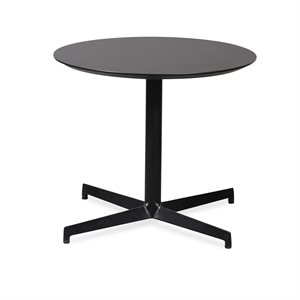 Loungebord. Pedrali. Sort linoleum. Sort stel. Ø 60cm