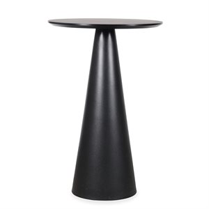 Højbord. Pedrali. Sort base. Sort linoleum. Ø70cm. H:108 cm.