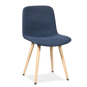 Konferencestol. Lammhults. Grade. Mørkeblå uld.