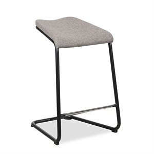 Barstol. Lammhults. Add barstool 63. Grå uld. Sort stel. 
