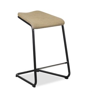 Barstol. Lammhults. Add barstool 63. Naturgrøn polster. Sort stel. 