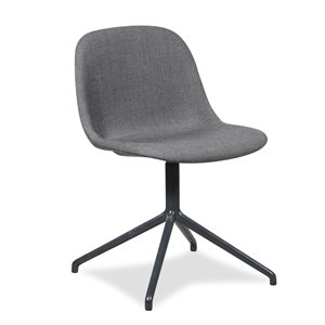 Konferencestol. Muuto. Fiber Chair. gråt polster. Swivel stel.