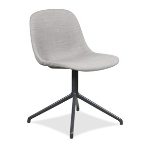 Konferencestol. Muuto. Fiber Chair. Gråt polster. Swivel stel