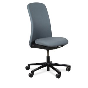 Kontorstol. HÅG. SoFi 7300. Grå/blå polster. Sort stel. 