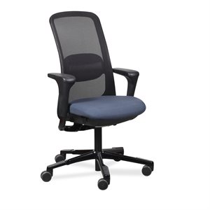 Kontorstol. HÅG. SoFi 7500. Sort/mørke blå. Armlæn.