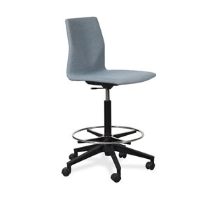 Konferencestol. FourDesign. FourCast. Lyseblå uld. Fodring. 