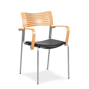 Konferencestol. Fritz Hansen. Runner. Bøg. Armlæn. 