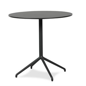 Cafébord. Muuto. Sort linoleum. Mørkegråt stel.